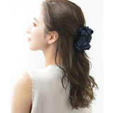 ネイビー | グログランループリボンバンスクリップ ハーフアップ ヘアクリップ | VINGTAINE