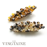 べっ甲風ミニフラワーヘアクリップ 柄 くちばしクリップ | VINGTAINE | 詳細画像1