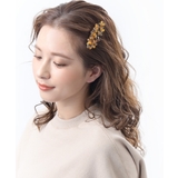 ブラウン | べっ甲風ミニフラワーヘアクリップ 柄 くちばしクリップ | VINGTAINE