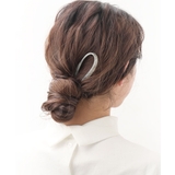 グレー | シンプル二又かんざし マーブル まとめ髪 | VINGTAINE