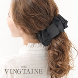 グログランブラックリボンバナナクリップ シンプル ヘアアクセサリー | VINGTAINE | 詳細画像1 