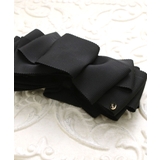 グログランブラックリボンバナナクリップ シンプル ヘアアクセサリー | VINGTAINE | 詳細画像6 