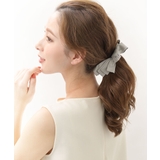 グレージュ | アシンメトリーリボンバナナクリップ エレガント シンプル | VINGTAINE