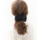 ニット風ブラックリボンバナナクリップ ヘアアクセサリー 大人っぽい | VINGTAINE | 詳細画像5