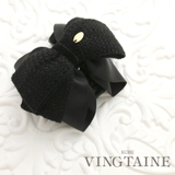 ブラックリボンバンスクリップ ヘアアクセサリー 大人っぽい | VINGTAINE | 詳細画像1