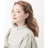 グリーン | ヘアクリップ マーブル模様 べっ甲風 | VINGTAINE