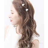 ホワイト | バンスクリップ 2個セット べっ甲風 | VINGTAINE