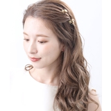 ベージュ | バンスクリップ 2個セット べっ甲風 | VINGTAINE