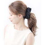 ブラック | バナナクリップ リボン サテン | VINGTAINE