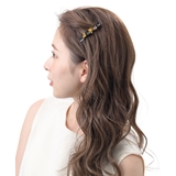 ブラック×ブラウン | ヘアクリップ べっ甲風 フラワー | VINGTAINE