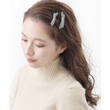 グレー | ヘアクリップ 2個セット くちばしクリップ | VINGTAINE