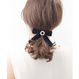 クリア | バレッタ リボン ビジュー | VINGTAINE