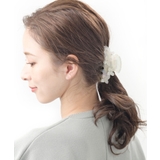 ホワイト | バンスクリップ ヘアクリップ フラワー | VINGTAINE