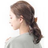 ブラウン | バンスクリップ ヘアクリップ キルティング風 | VINGTAINE