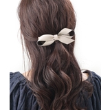 ベージュ | バレッタ リボン サテン | VINGTAINE