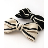 アイボリー | バレッタ バイカラー リボン | VINGTAINE