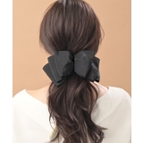 ブラック | フリルバレッタ 大きめリボンバレッタ ヘアアクセ | VINGTAINE