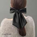 サテンビッグリボンバレッタ 艶 ヘアアクセ | VINGTAINE | 詳細画像1
