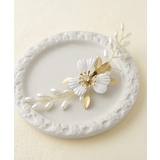 フラワーヘアクリップ パール調ビーズ ゴールドリーフ | VINGTAINE | 詳細画像5 
