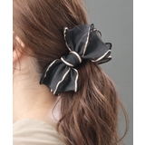 ブラック | オーガンジー リボンバナナクリップ 大ぶり | VINGTAINE