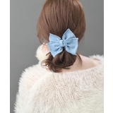 ライトブルー | デニム リボン バレッタ | VINGTAINE