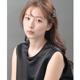 ブラック | リボン ヘアクリップ ヘアアクセ | VINGTAINE