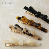 リボン ヘアクリップ ヘアアクセ | VINGTAINE | 詳細画像1 