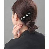 ブラック | ヘアクリップ ベロア メタルボール | VINGTAINE