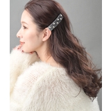 グレー | ヘアクリップ ベロア メタルボール | VINGTAINE