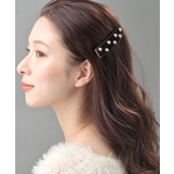 ブラウン | ヘアクリップ ベロア メタルボール | VINGTAINE