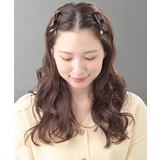 ブラウン | ベロアリボン ヘアクリップ 上品 | VINGTAINE