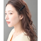 ブラック | ベロアリボン ヘアクリップ 上品 | VINGTAINE