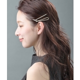 ラインストーンデザインヘアピン2本セット ドロップ ゴールド | VINGTAINE | 詳細画像2