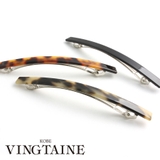 べっ甲風ラインバレッタ シンプル 細 | VINGTAINE | 詳細画像1