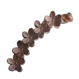 フラワー（ブラウン） | シンプルバナナクリップ2個セット スクエア サークル | VINGTAINE