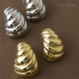 ツイストボリュームメタルピアス ゴールド シルバー | VINGTAINE | 詳細画像1 