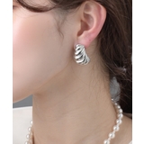 ツイストボリュームメタルピアス ゴールド シルバー | VINGTAINE | 詳細画像6 