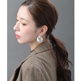 槌目加工メタルサークルピアス 大ぶり デザイン上品 | VINGTAINE | 詳細画像6