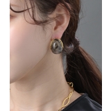 マーブル模様 ボリュームピアス べっ甲風 | VINGTAINE | 詳細画像9 