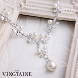 パール×リーフモチーフチョーカー ネックレス 結婚式 | VINGTAINE | 詳細画像1 