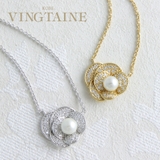 ネックレス カメリア パヴェ | VINGTAINE | 詳細画像1