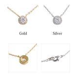 一粒ストーンネックレス ヘイローデザイン スライド式アジャスター | VINGTAINE | 詳細画像11 