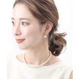 キュービックジルコニア×コットンパールダブルピアス バックキャッチピアス | VINGTAINE | 詳細画像5 