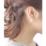 キュービックジルコニア×コットンパールダブルピアス バックキャッチピアス | VINGTAINE | 詳細画像7 
