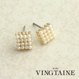 ミニパールスクエアピアス 小粒 四角P1150 | VINGTAINE | 詳細画像1