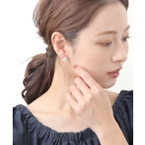 フラワー×パール付きキャッチピアス デザインキャッチ チタンポストP1165 | VINGTAINE | 詳細画像6 
