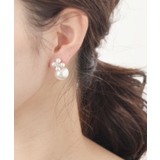 フラワー×パール付きキャッチピアス デザインキャッチ チタンポストP1165 | VINGTAINE | 詳細画像7 