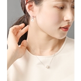 クリスタルパールフックピアス（10mm） シンプル キュービックジルコニア | VINGTAINE | 詳細画像4 