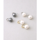 クリスタルパールフックピアス（10mm） シンプル キュービックジルコニア | VINGTAINE | 詳細画像8 