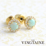 一粒オパールピアス/イヤリング/キュービックジルコニア P1302 | VINGTAINE | 詳細画像1 